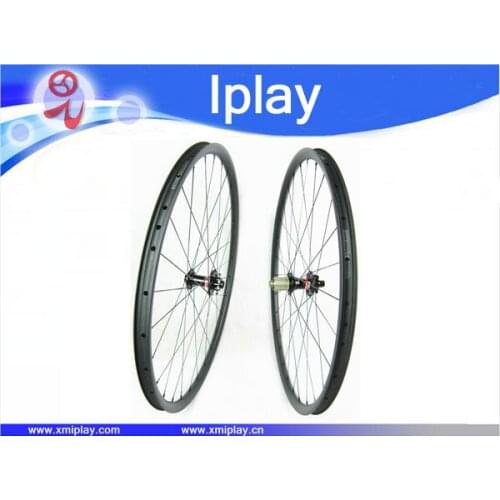 Chinese carbon fiber disc wheel cheap mtb wheels 27.5er clincher wheelset 27*23mm with Novatec 791 792 QR hubs 28/32H