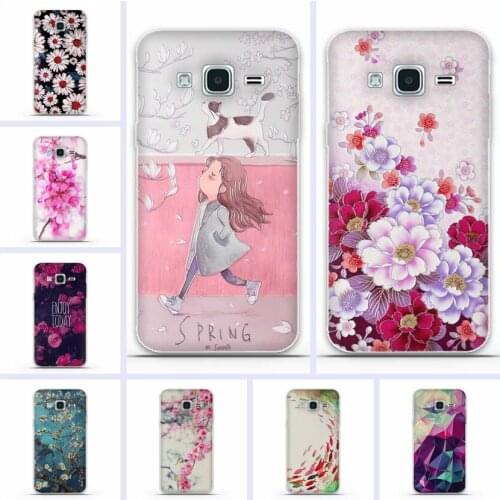Soft TPU Flower Case For Samsung Galaxy J3 2016 Case Cover Soft Silicone Cute Painting Bumper for Fundas Samsung J3 2016 Case