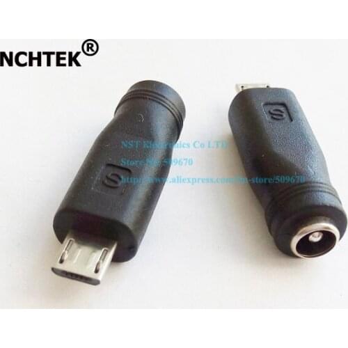 NCHTEK Micro USB 2.0 Male to DC Power 5.5x2.1MM Female Jack Charge Adapter For Cell Phone & Tablet/Free DHL Shipping/300PCS