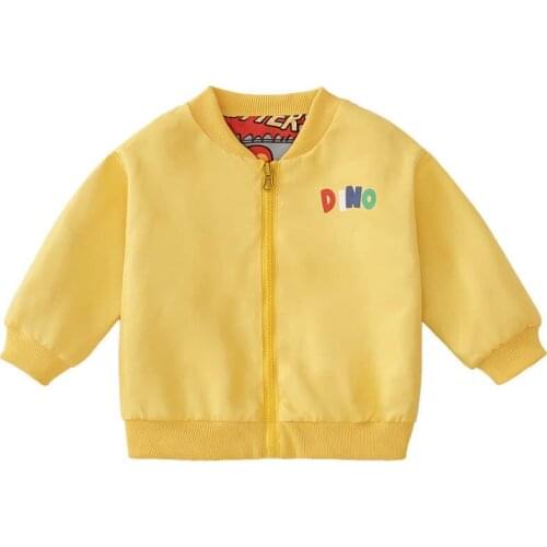 Boys' coat spring and autumn baby jacket two sides childrens clothing spring 2021 childrens spring clothing childrens basebal