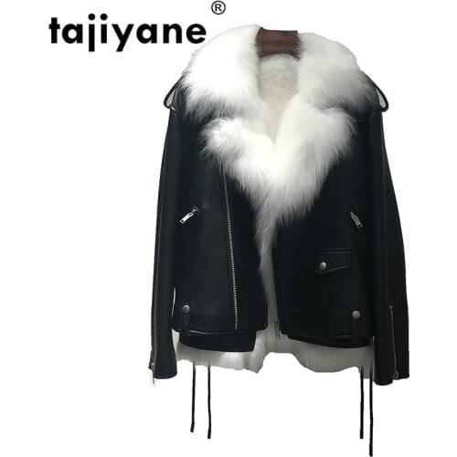 Real Sheepskin Coat Genuine Leather Jacket Women Tops Autumn Winter Jacket Korean Vintage Fox Fur Coat Female Jacket ZT1746