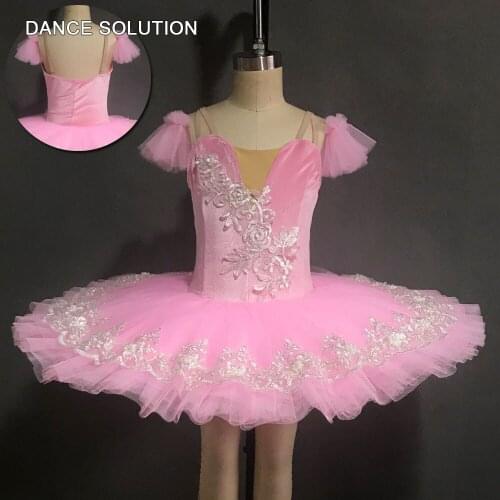 Pre-professional Velvet Top Stiff Tulle Dancing Tutu 5/6/7 Layers Ballet Tutus Dancer Performance Costumes Practice Wear BLL127