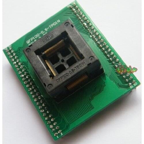 QFP100 Programmer Burning Seat Test Seat TQFP100-0.5mm Spacing Push Down Bounce Seat