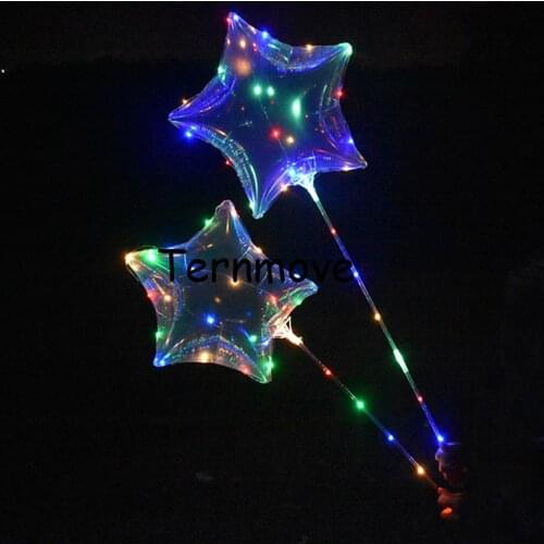 Star Shape Clear Bobo Balloon Transparent Bubble Ball Wedding Birthday Party Decoration No Wrinkle Led Bobo Transparent ball