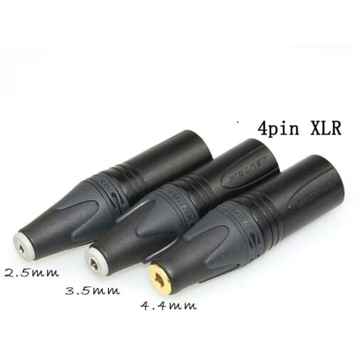 3.5mm/2.5mmm/4.4mm Balanced Female to 4pin Balanced XLR Male Converter Adapter