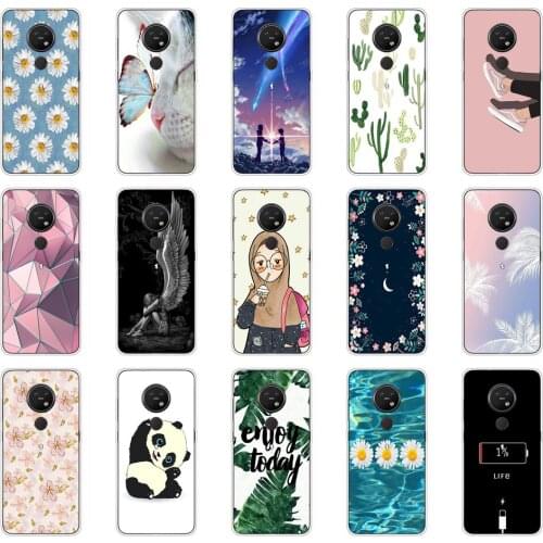 Silicon case for Nokia 7.2 case soft tpu back phone cover shockproof printing Coque bumper housing
