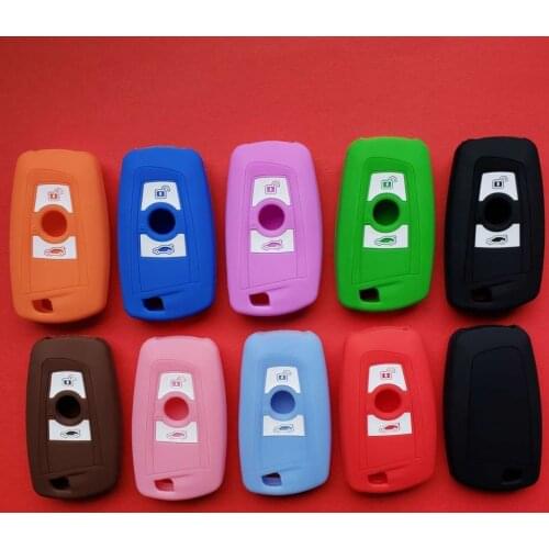 Silicon Keyless Smart Remote Cover Case For BMW F10 F20 F30 F40 3 4 5 GT Serie X1 X3 X4 fob key 3 Button