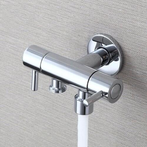 Bathroom Faucet Double Handle Dual Control Nozzle Single Cold Spray Gun Faucet Stainless Steel Toilet Bidet Faucet Accessories