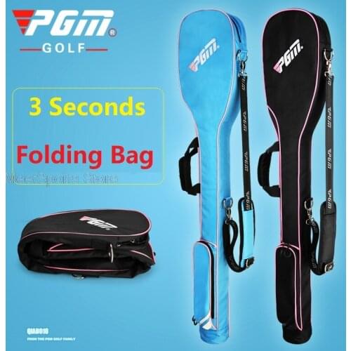 PGM Golf Gun Bag Foldable Portable Gun Bags Hold 8-9 Clubs Men and Women sports Ball Pack Outdoor Practice Training Package