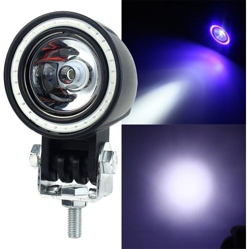 1pcs 10W Spot LED Work light with halo flashing blue color for Motorcycle Bike Boat off road Jeep ATV SUV