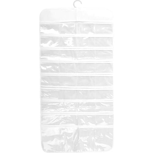 72 Pockets Fabric Jewelry Bag Visible PVC Jewelry Hanging Case Ladys Room Bracelet Earring Ring Glasses Wall Cabinet Hang Bag