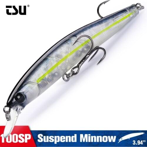TSURINOYA 100SP Pike Lure Set 3pcs DW70 100mm 9.5g Suspend Floating Minnow Fishing Lure Jerkbait Pike Hard Bait Wobbler