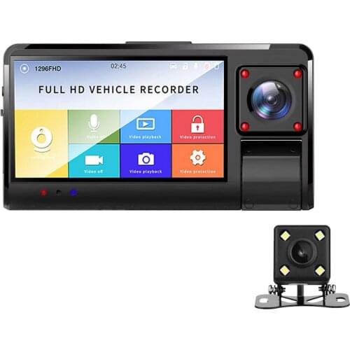 Car Driving Recorder FHD 1080P Front Back Dual Lens Night Vision Motion Detection Loop Recording HD Night Vision Reversing Image
