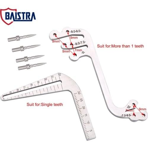 Dental Implant Locator Set L&S Surgical Drill Guide Tooth Measuring Ruler Calipers Bone Ridge Instruments Autoclavable