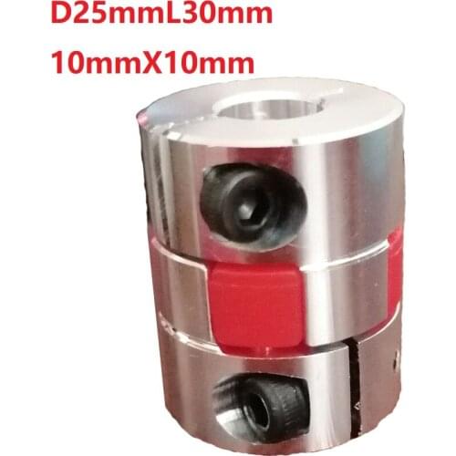 1pcs 10X10 D25L30 Aluminium Shaft Plum blossom Coupling Motor Connector Flexible shaft