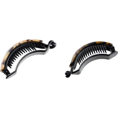 2pcs Long Banana Hair Clips Acetate Hairclips Custom Headwear Headpieces Girls