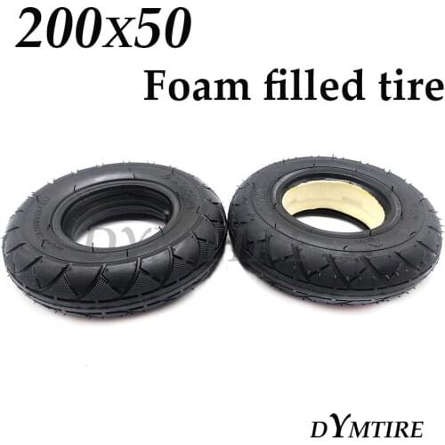 200x50 Solid Tire Polyurethane Foam Filled for Mini Electric Scooter 8 Inch Explosion-Proof Tyre