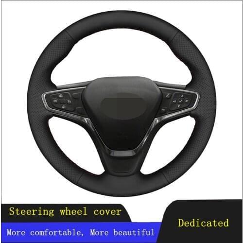 DIY Car Steering Wheel Cover Black Artificial Leather For Chevrolet Malibu XL 2016-2019 Equinox 2017 Opel Ampera -E 2019
