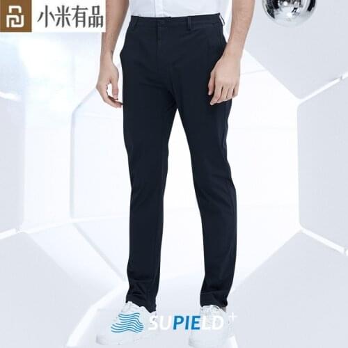 Supield Cool feeling Casual Pants Men Business Slim Fit Straight Solid Color Elasticity Trousers Summer Thin for xiaomi youpin
