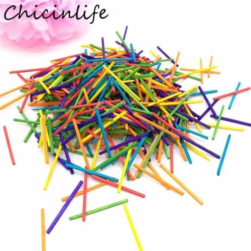 Chicinlife 1000Pcs Wooden Matchsticks DIY Math Teaching Sticks Craft Children Early Educational Toy Baby Shower Birthday Supplie