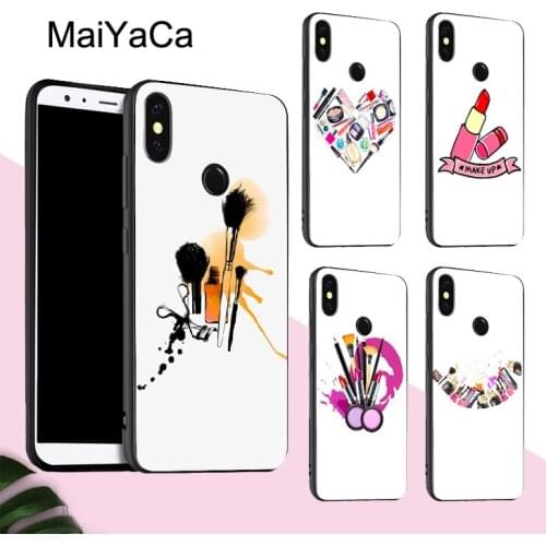 Makeup Collection Mascara Lipstick Case For POCO X3 F2 Pro Case For Redmi Note 8 Pro 8T 7 9 9S 9A 9C For Mi Note 10 Lite A3