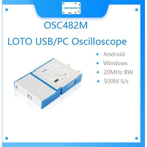 LOTO USB/PC Oscilloscope OSC482M(Android+Windows),50MS/s Sampling Rate,20MHz Bandwidth,for automobile,student,engineer