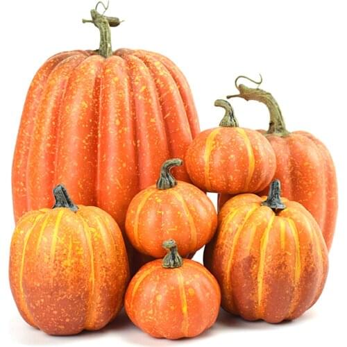7PCS Simulation Pumpkin Model Fake Vegetable Halloween DIY Craft Home Birthday Party Wedding Decoration