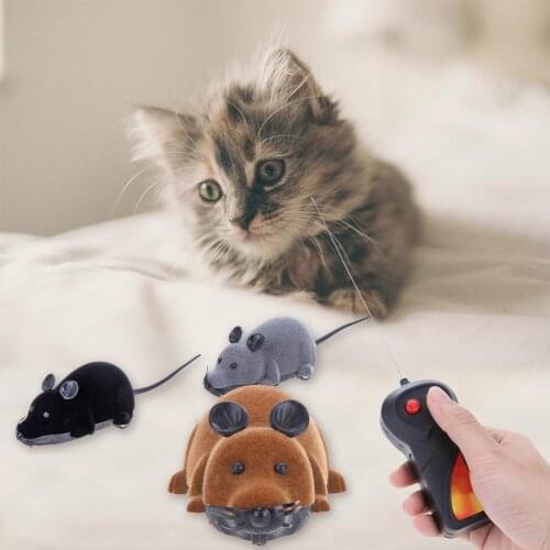 Mouse Toys Wireless RC Mice Cat Toys Remote Control False Mouse Novelty RC Cat Funny Playing Mouse Toys For Cats Dropshipping