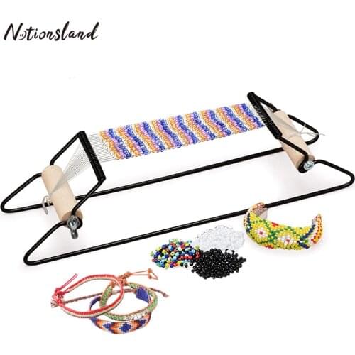 Metal Bead Loom Kit Jewelry Beading Crafts Kits Bead Weaving Loom for Bracelets Necklaces Belts DIY Weaving KitKnitting Tool