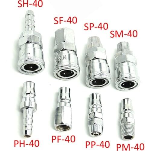 PP40/SP40/PF40/SF40/PH40/SH40/PM40/SM40 Pneumatic Fitting C Type Quick Connector High Pressure Coupling Air Compressor Coupler