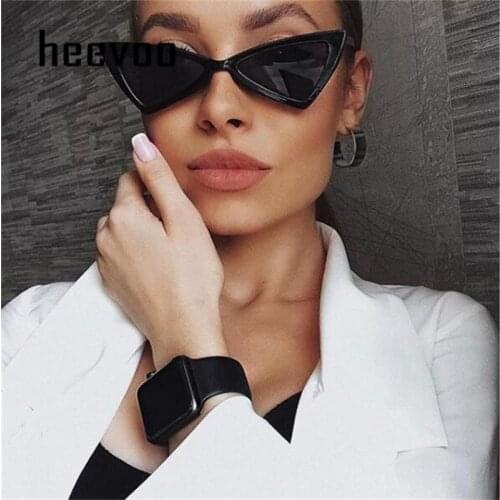 Fashion Cat Eye Sunglasses Women Brand Design Retro Triangle Bat Frame Personality Hip Hop Style Glasses Multicolor Optional UV