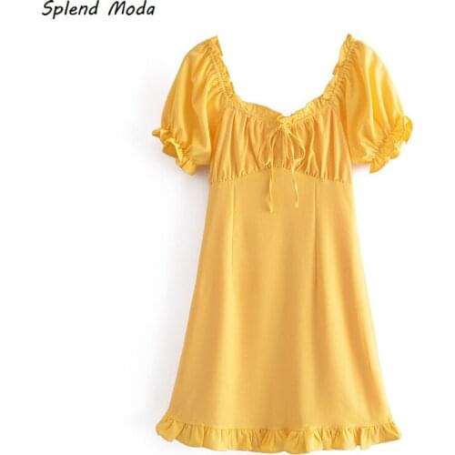 Желтые летние платья Splend Moda China At AliExpress