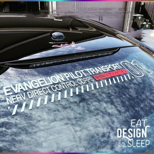 Car Styling Sticker Auto Rear Windshield Window Computer Decals for Robot Suit Direct Control Corps 00 01 02 03 Anime Cartoon