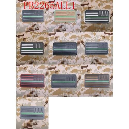 The thin Green line America flag Federal Agents Park Rangers Border Patrol Military Morale 3D PVC patch opposite