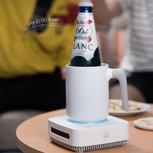 Smart Cup Cooler Mug Warmer for Office Home Desk Use Electric Heating Cooling Beverage Plate for Coffee Beer Milk Drinks Water