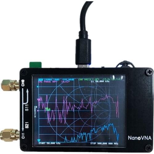 Vector Network Analyzer Shortwave MF HF VHF 10kHz-1.5GHz 2.8 Inch LCD Display Nanovna