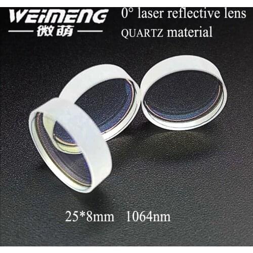 Weimeng brand 0 degrees laser full reflector reflective lens OPTICAL GLASS 25*8mm quartz material 1064nm for laser machine