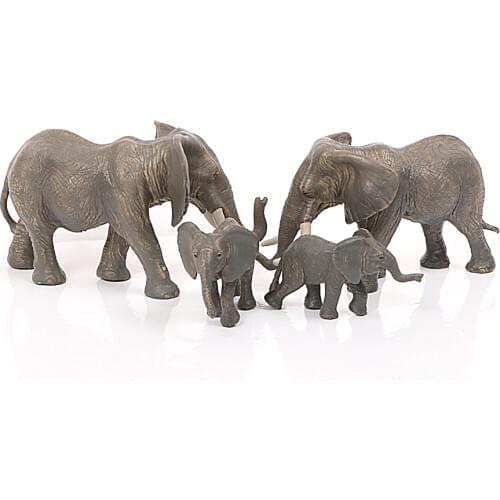 Wild Zoo PVC Plastic Animal Models African Elephant Realistic Models Action Figure Figurine For Kids Toys Set Decoration Gift