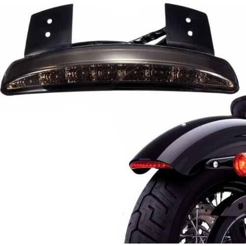 Smoke Motorcycle Tail Lights For Harley 883 XL883N XL1200N Chopped Bobber Cafe Racer Rear Fender Edge LED Taillight