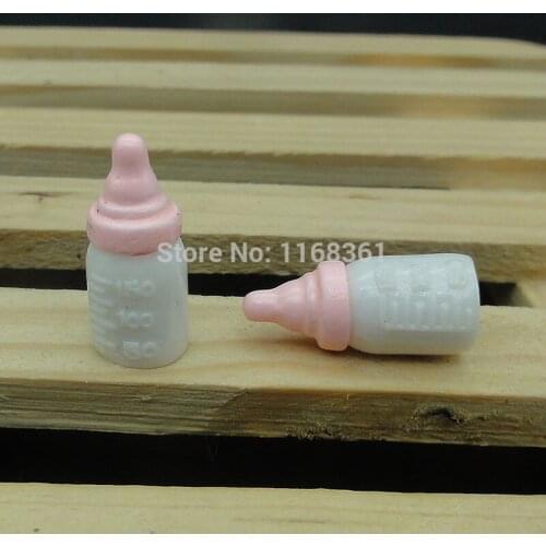 1pcs/lot resin solid pink color Pacifier Milk bottle 22mm dollhouse Toy diy for Home Decoration Crafts A033-9