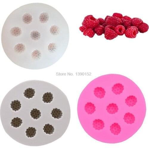 100pcs 3D Raspberry Blueberry Shape Silicone Mold Sugarcraft Baking Tool Cake Decorating Mould Cake Tools Chocolate Pastry Tool