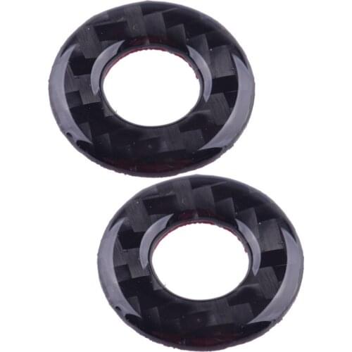 2pcs/Set Car Interior Door Lock Decoration Cover Trim Carbon Fiber Fit for Dodge Challenger 2008 2009 2010 2011 2012 2013 2014