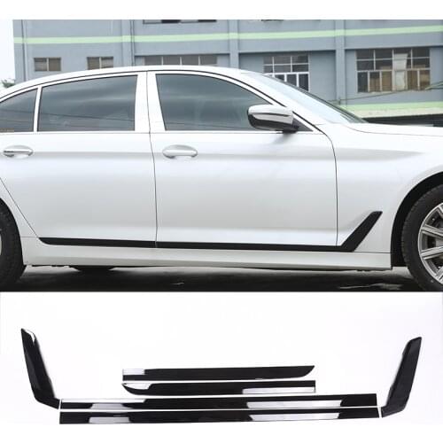 2017-2018 For BMW New 5 Series Car-styling ABS chrome Car Door Side Strips Cover Trim Set of 6pcs