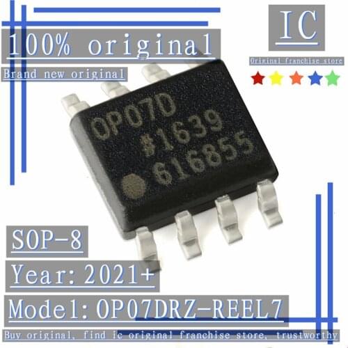 2021+100% Brand new original 5PCS-20PCS OP07DRZ-REEL7 SOP-8 Low Offset Voltage Operational Amplifier