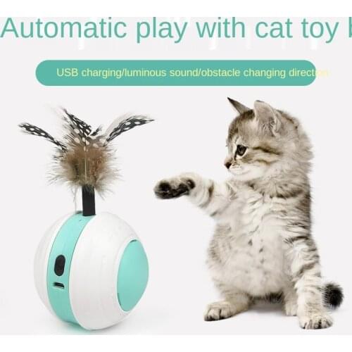 360 Degree Pet Cat Rolling Ball Toy Tumbler Balance Car Space Ball Cats Toys Interactive Cats USB Rechargeable Pets Playing Toys