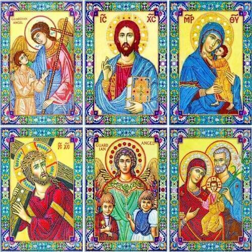 AZQSD Diamond Painting Religion Partial Drill Special Shaped DIY Diamond Embroidery Icon Picture of Rhinestone