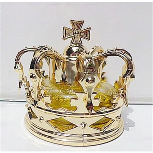 Refillable Car Perfume Ornaments Crystal Crown Perfume Car Accessories Glass Air Freshener Perfume Bottle for Home Decor