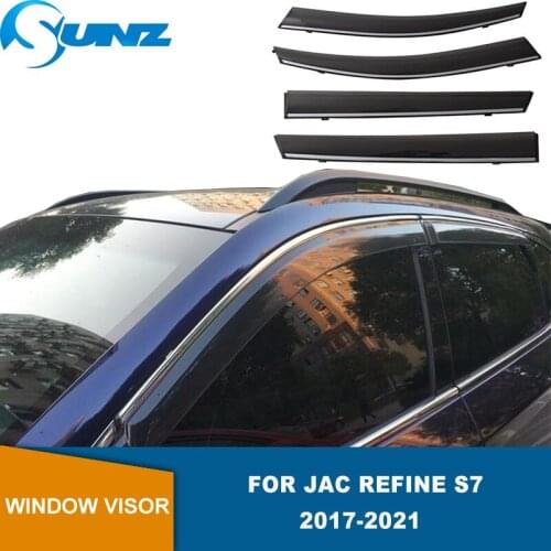Side Window Deflector For JAC Refine S7 2017 2018 2019 2020 2021 4pcs Chrome Trim Window Visors Weathershields SUNZ