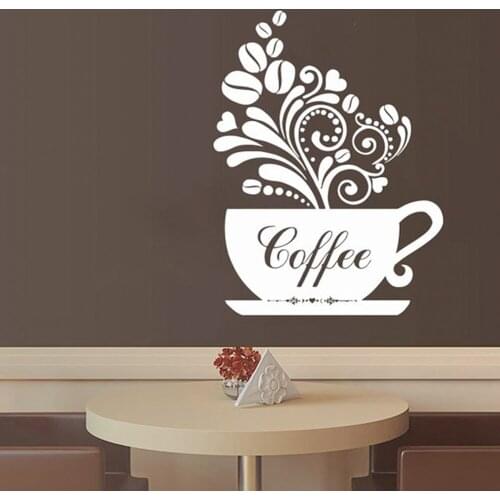 Hot Coffee Wall Sticker Pvc Wall Stickers Wall Art Wall Paper For Kids Room Living Room Home Decor Decal Mural