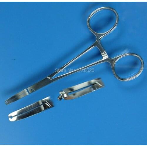 2015 Wholesale 5Pcs Stainless Steel SLIM DERMAL ANCHOR KELLY FORCEPS (Curved Style ) Piercing Tools Body Piercing Tool